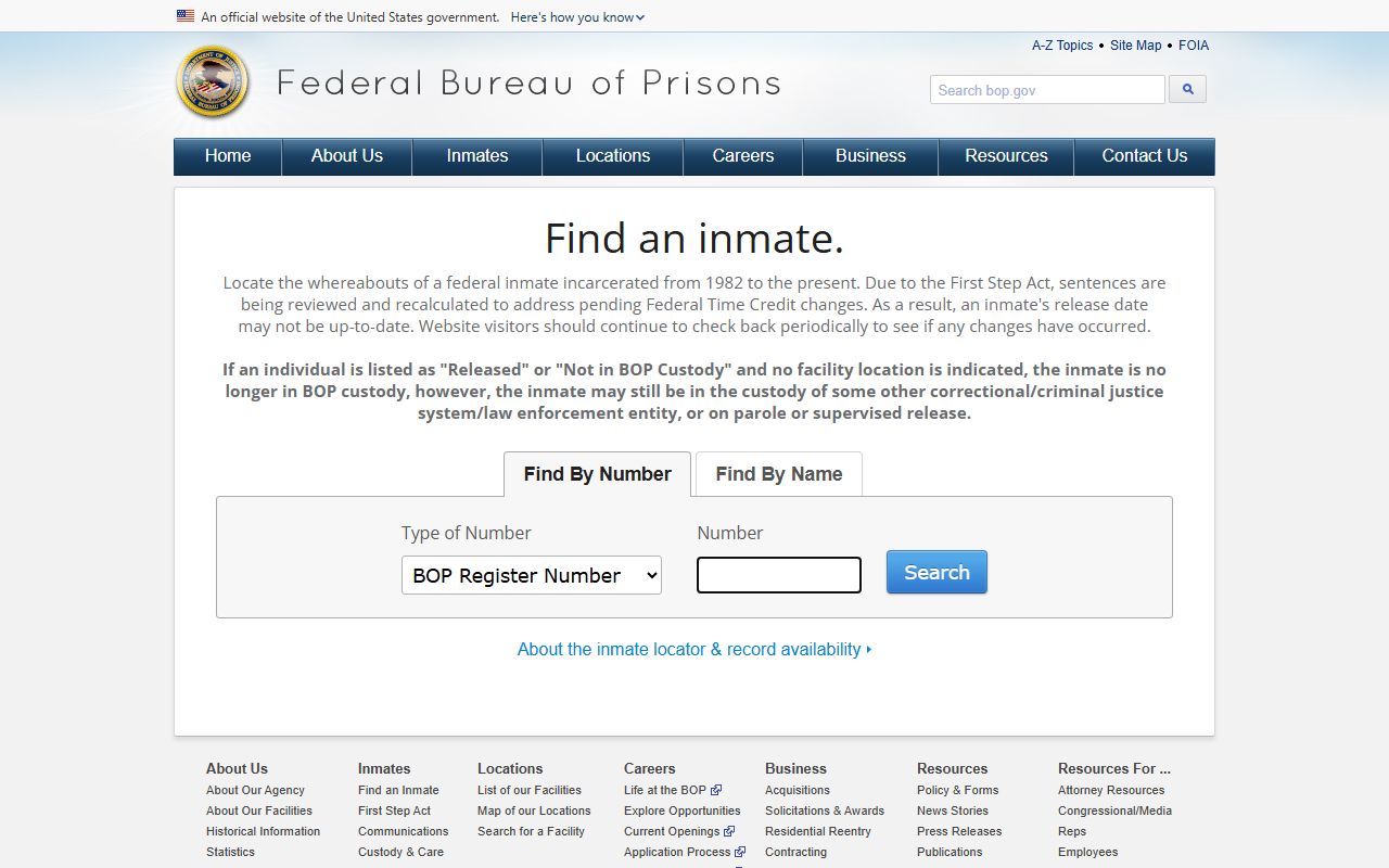 Newaygo County federal inmate records BOP locator